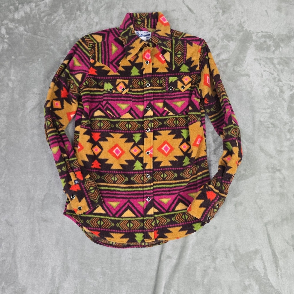 Rockmount Womens Southwestern Native Fleece Western Shirt Small Ranch Cowgirl